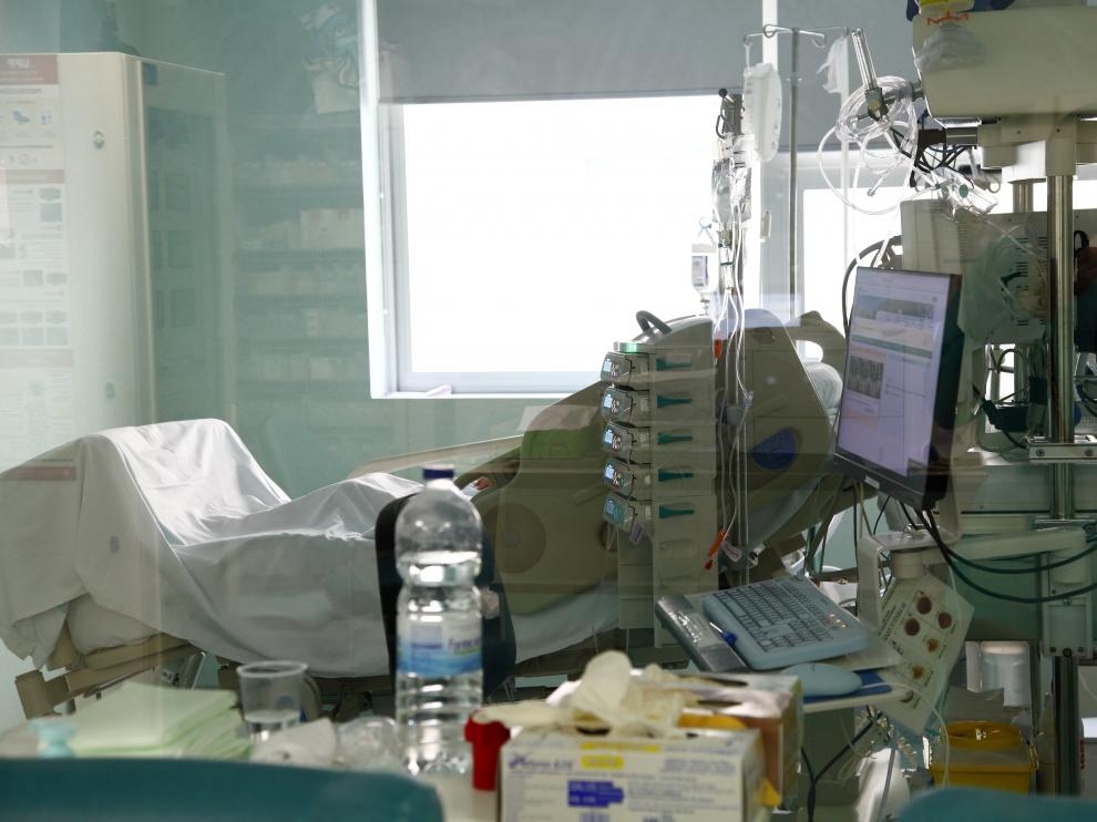 Imagen de archivo del interior del hospital Miguel Servet, durante la pandemia.