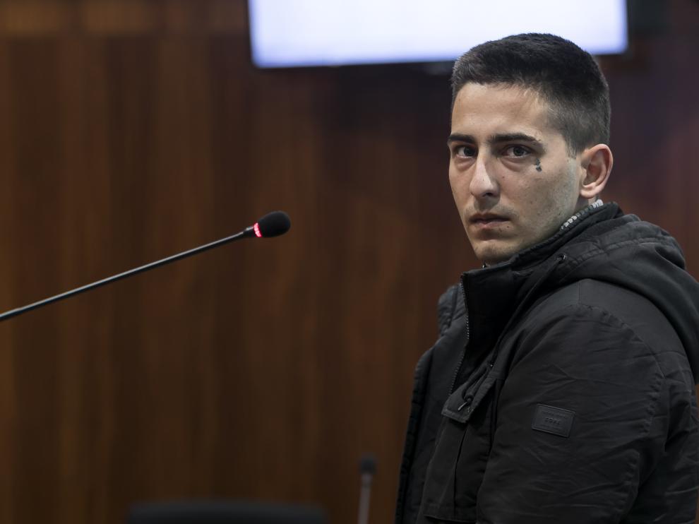 El acusado, durante el juicio celebrado en la Audiencia de Zaragoza.