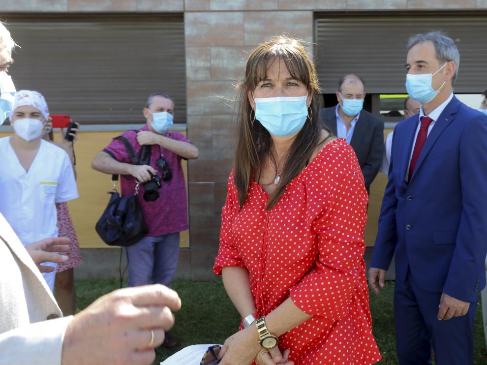 La consejera Sira Repollés visita las comarcas de Huesca afectadas por el rebrote de coronavirus