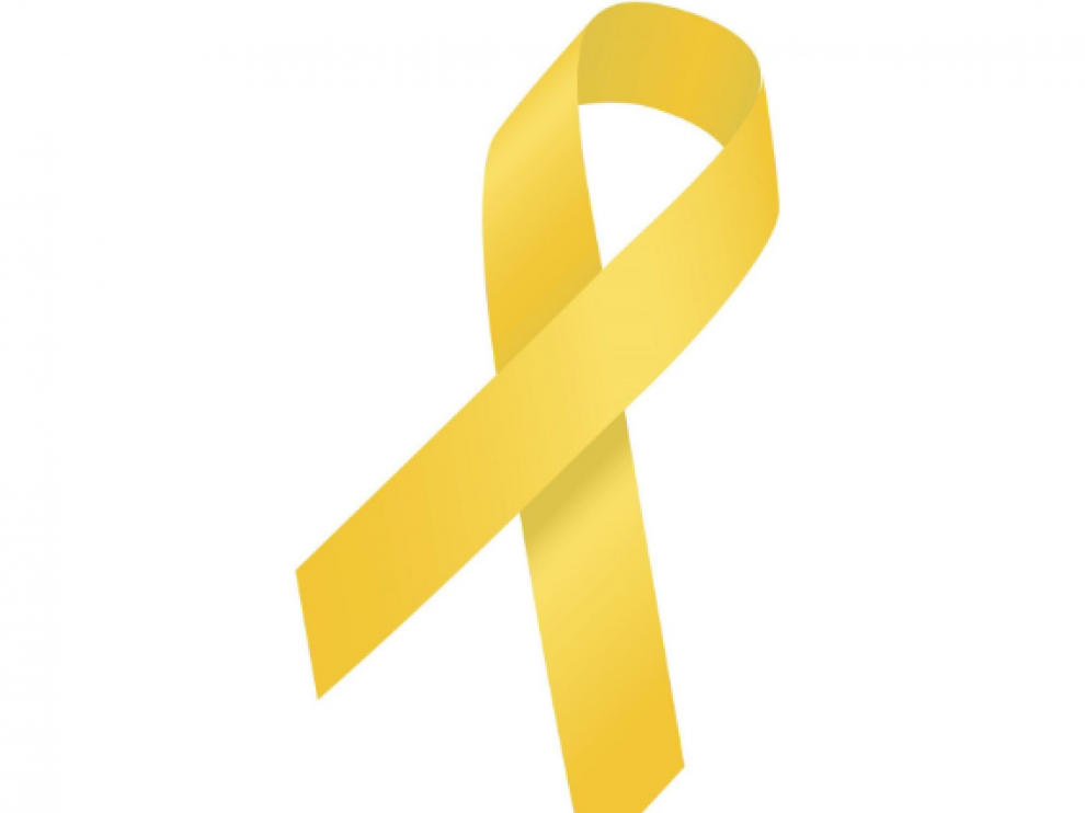 Lazo de lucha contra el cancer infantil.
