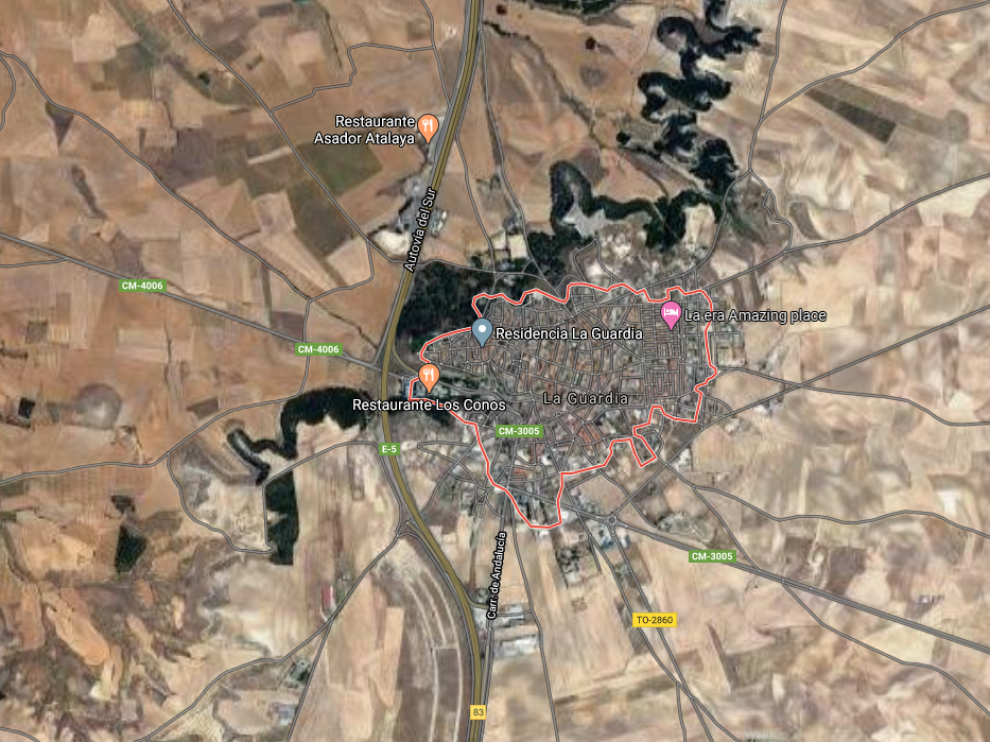 Localización de La Guardia, en la provincia de Toledo.