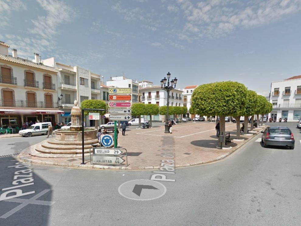 Plaza de la Constitución de Berja, Almería, localidad donde fue detenido el joven.