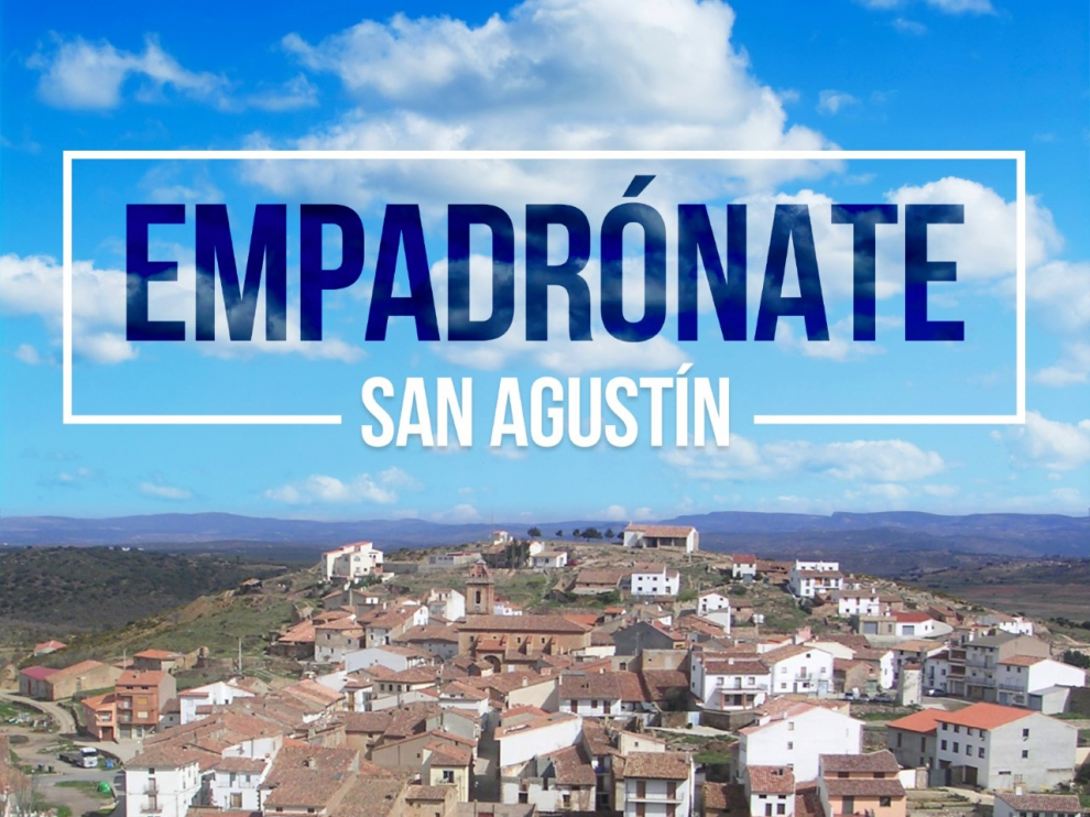 Cartel de la campaña de empadronamiento de San Agustín.