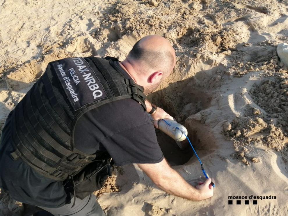 Foto colgada en Twitter por los Mossos