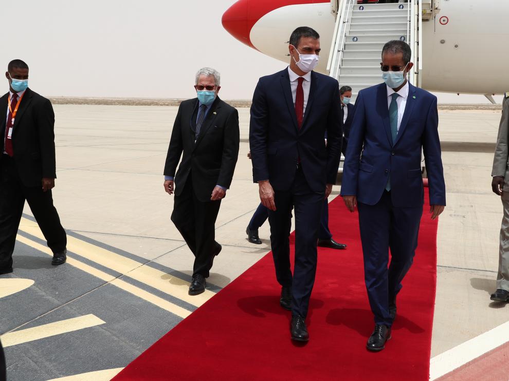 El primer ministro de Mauritania y el presidente español en la cumbre.