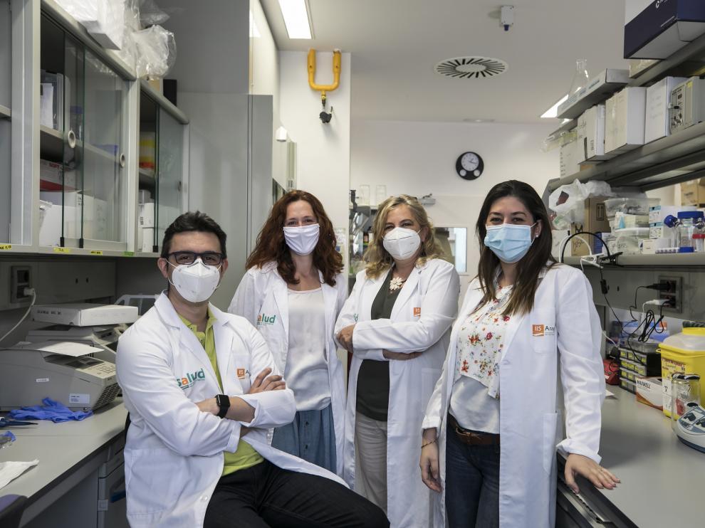 De izquierda a derecha, Pedro Baptista, Ainhoa Lucía, Rosa Bolea y Natalia Sánchez.