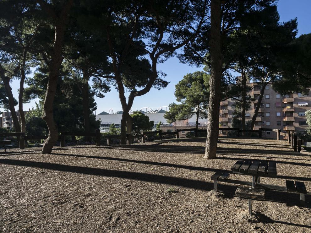 El Parque Palomar del barrio de las Delicias de Zaragoza, donde ocurrió el suceso.