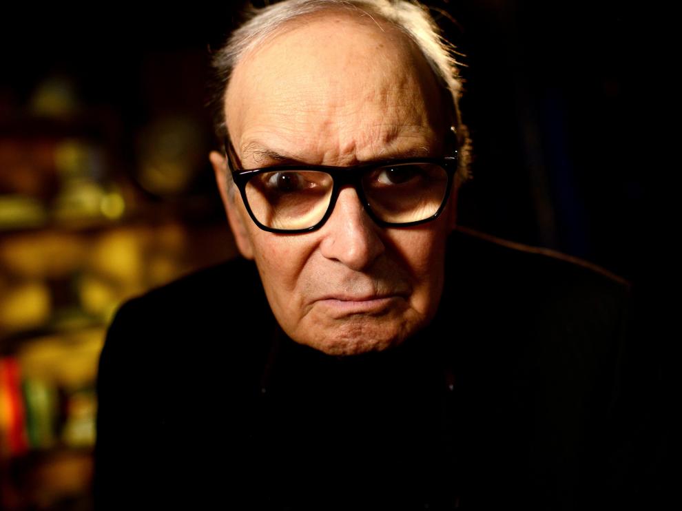 FILE PHOTO: Italian composer Ennio Morricone poses for a portrait at the O2 Arena in London