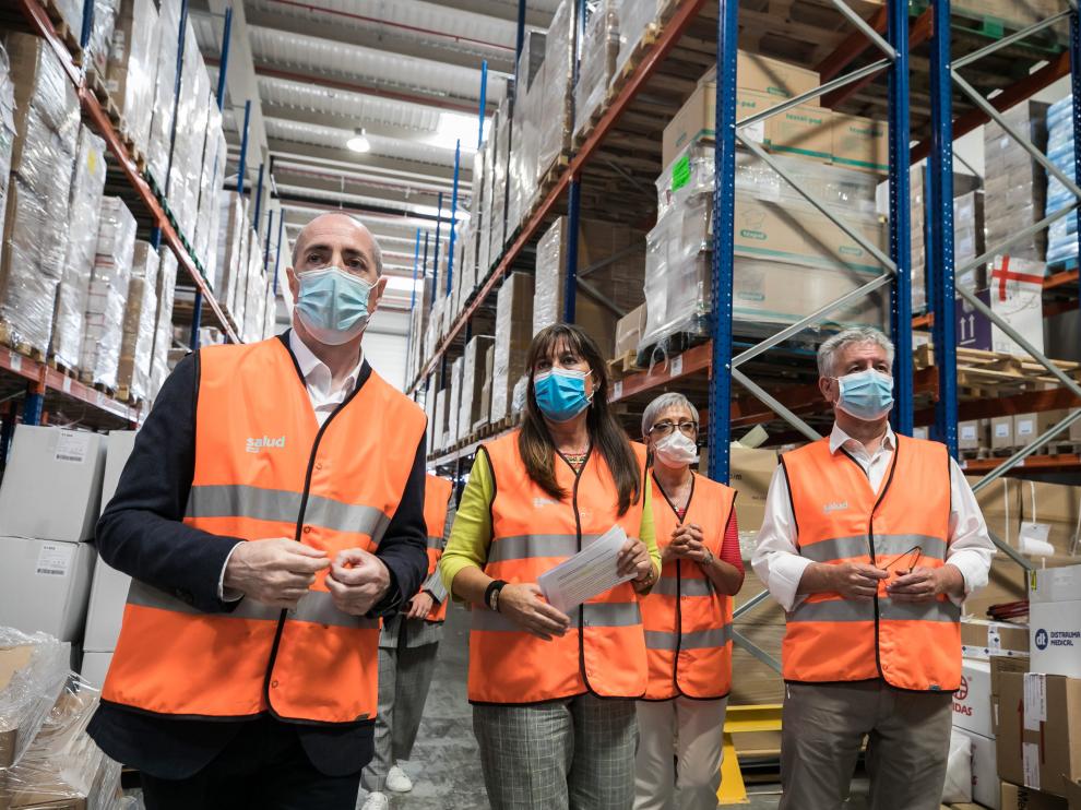 Repollés, ayer en el almacén del Salud de Plaza