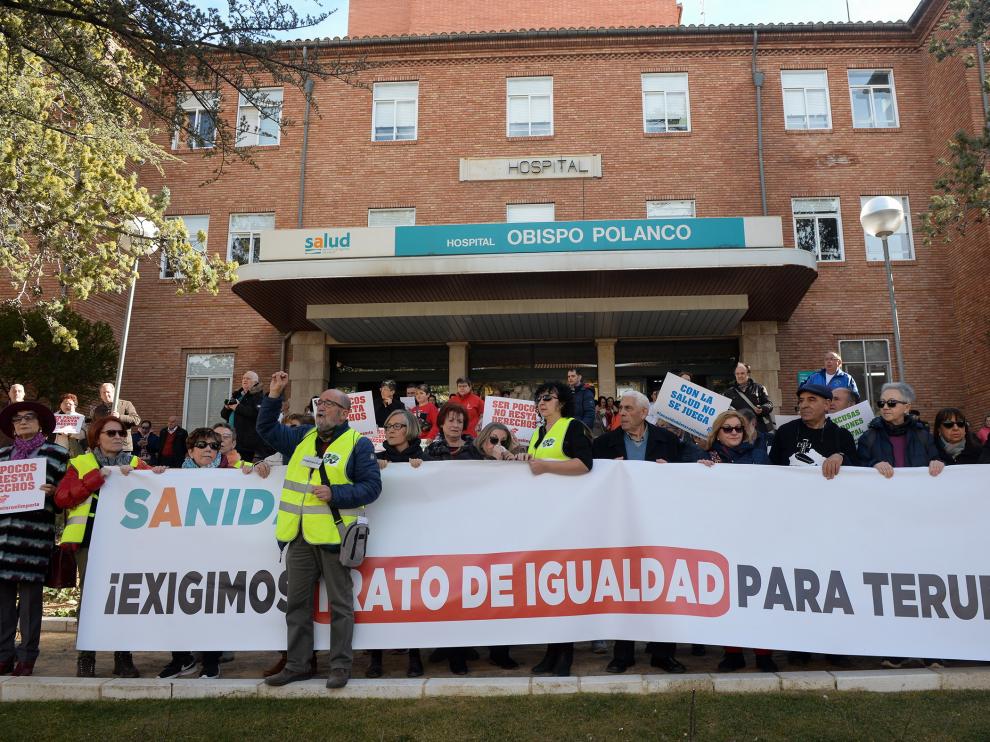 Movilización en febrero de 2019 para reclamar una sanidad de la misma calidad que en el resto del país.