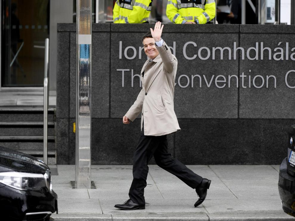 Paschal Donohoe, tras conocer su victoria en la carrera por liderar el Eurogrupo.