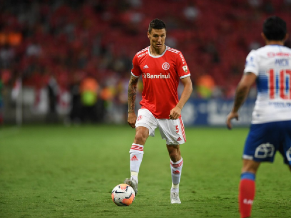 Damián Musto, en un partido con el Internacional.