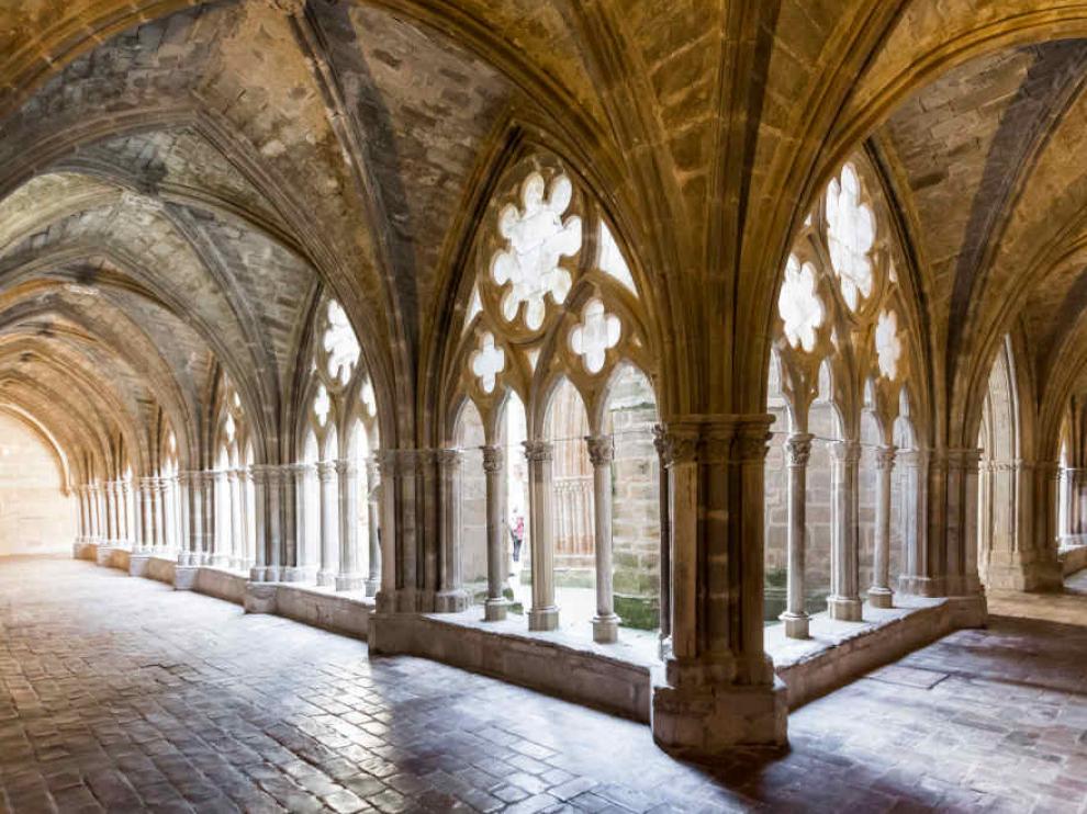 El claustro de estilo gótico levantino es uno de los lugares más apreciados del Monasterio de Veruela.