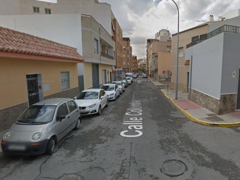 Calle Colombia, en el Ejido, Almería, donde ocurrieron los hechos.