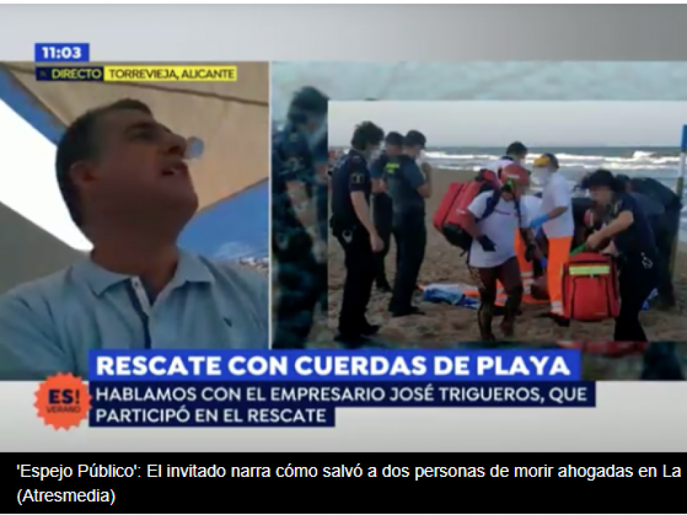 Momento de la entrevista en Espejo Público