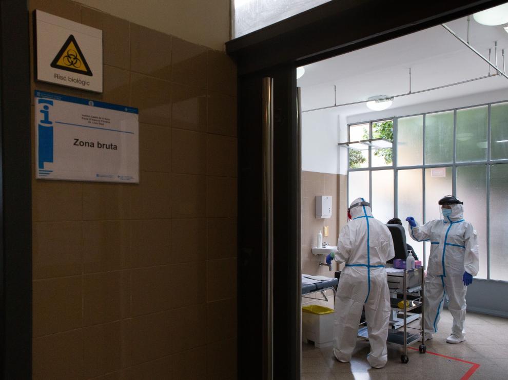Pruebas PCR en el CAP Raval de Barcelona