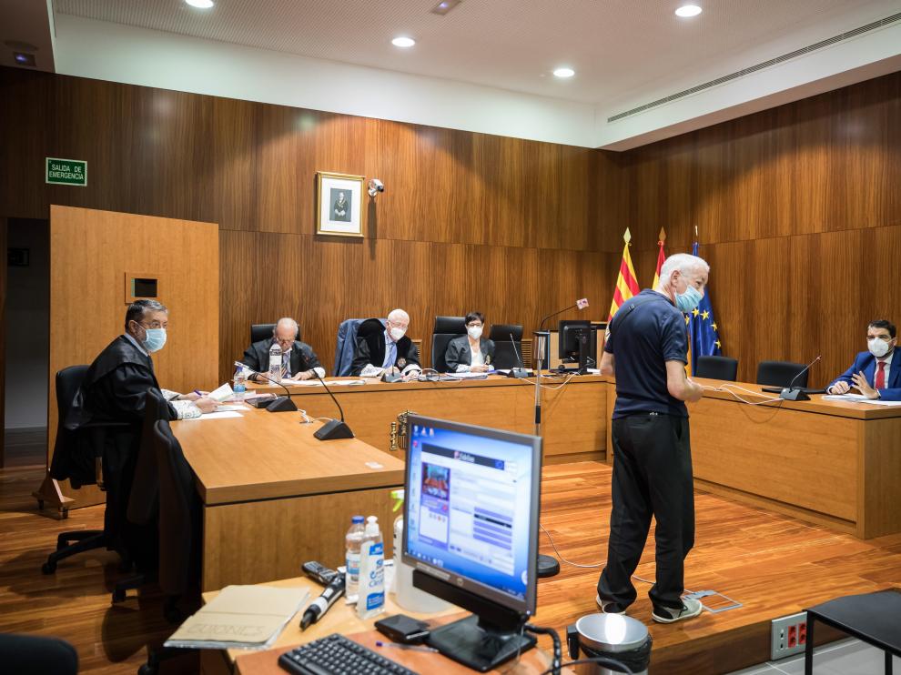 El acusado, este lunes, en la Audiencia Provincial de Zaragoza.