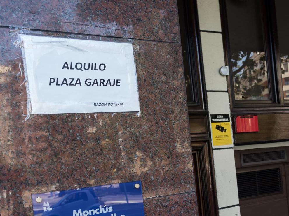 Plaza de garaje en alquiler en Zaragoza.