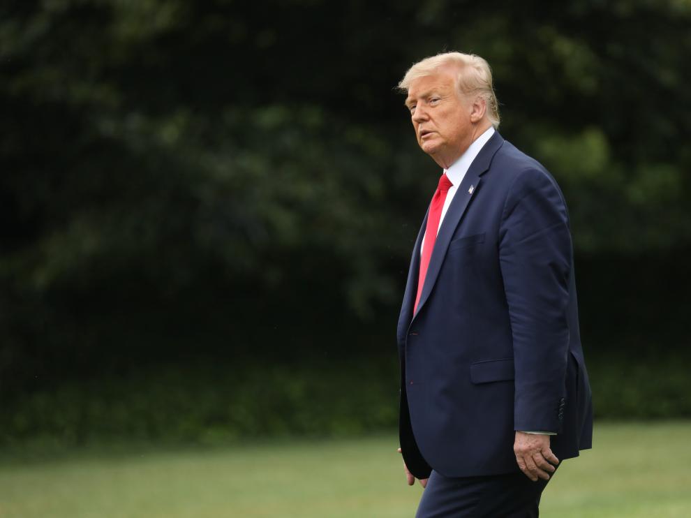 U.S. President Trump departs on weekend travel to New Jersey at the White House in Washington