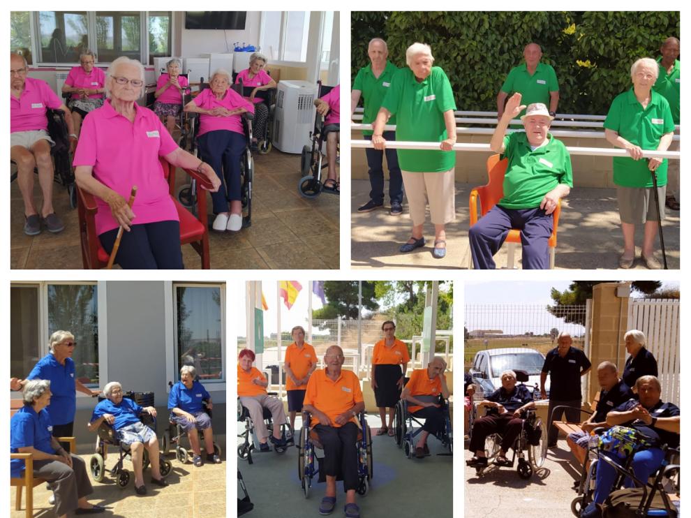 Camisetas de colores en las residencias de ancianos