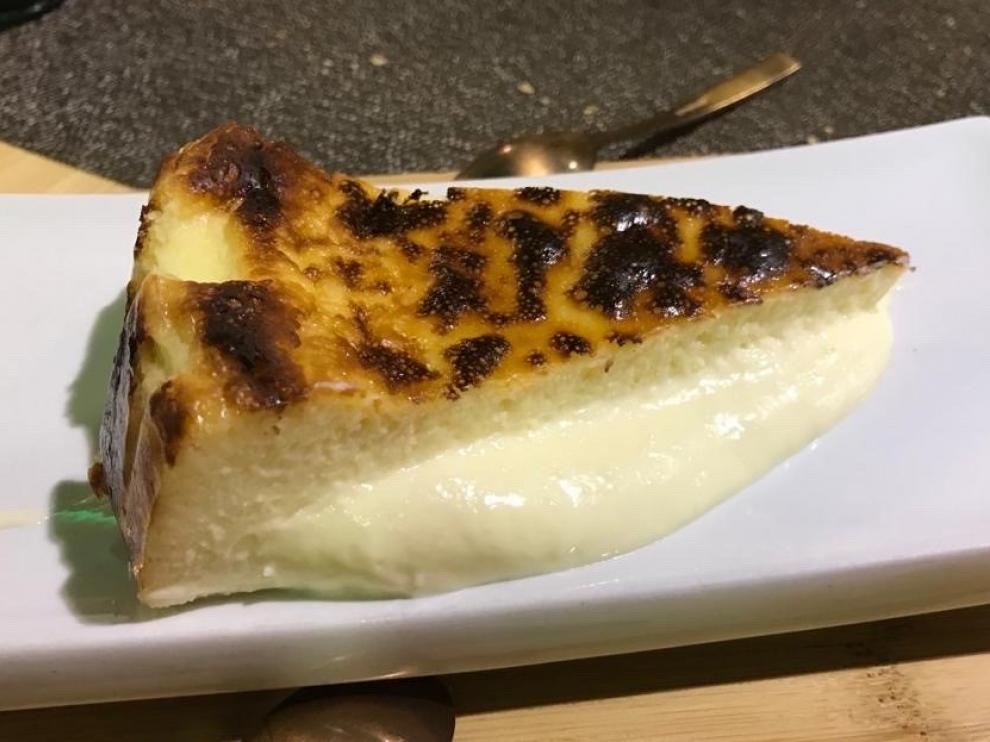 Tarta de queso del restaurante Nola Gras, en Zaragoza.