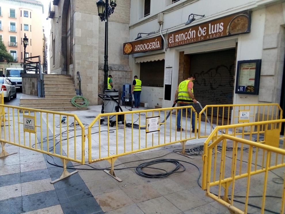 Calle de Santiago, en Zaragoza