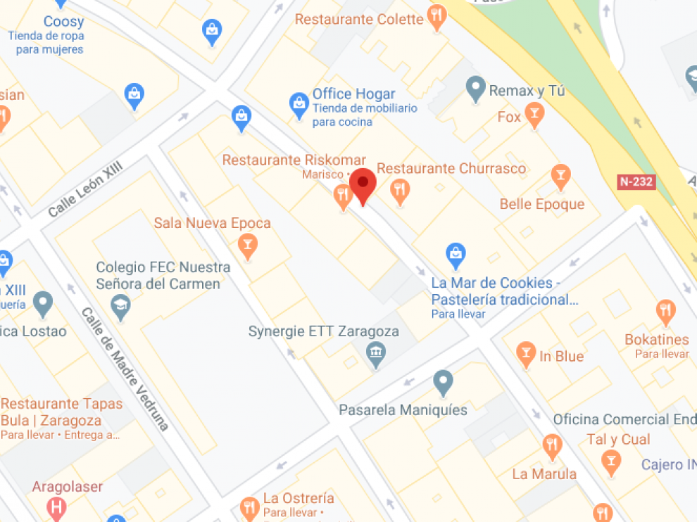 La detención de la pareja tuvo lugar en la calle de Francisco de Vitoria en Zaragoza.