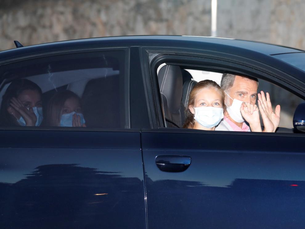Los reyes llegan a Palma de Mallorca.