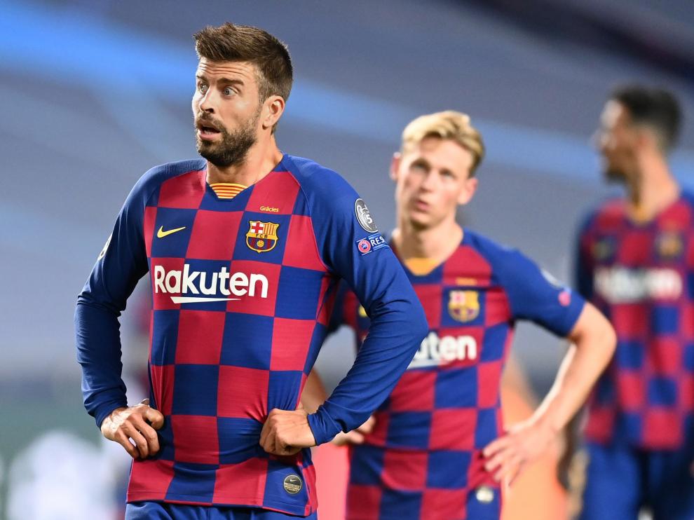 Gerard Piqué durante el partido