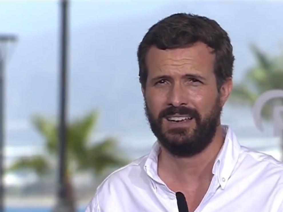 Pablo Casado este viernes en Almería.