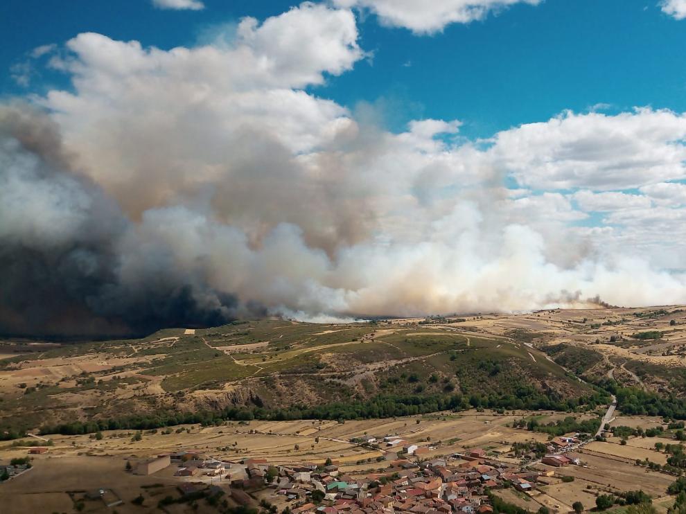 Incendio en Lober de Aliste, en Zamora.