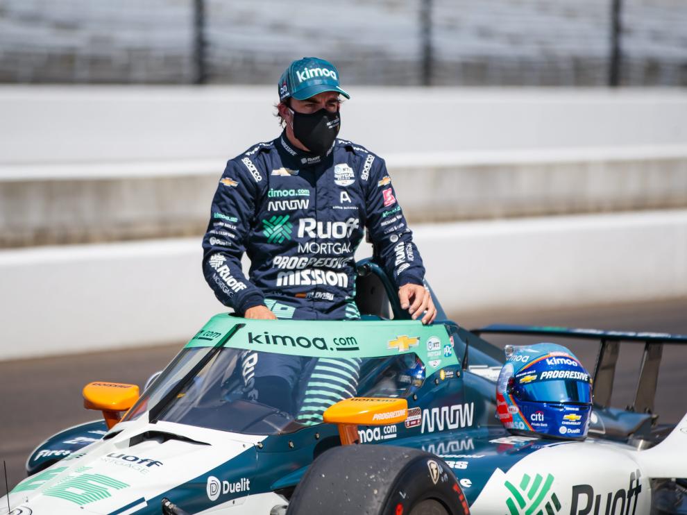 Fernando Alonso, en Indianapolis.