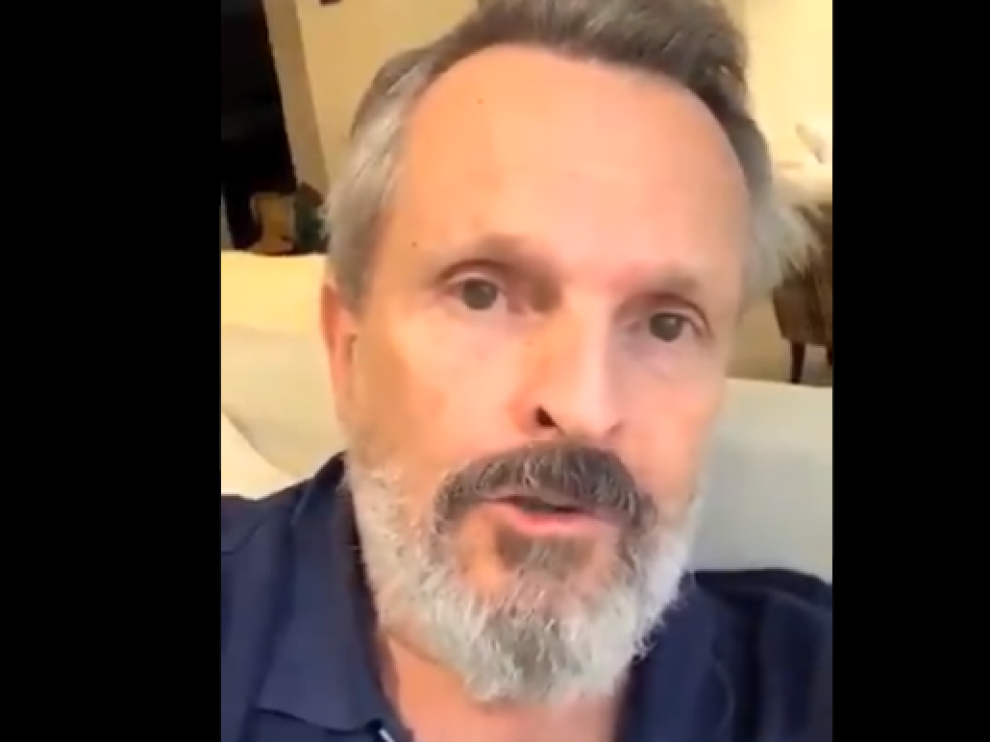 Fotograma del vídeo colgado por Miguel Bosé en Twitter