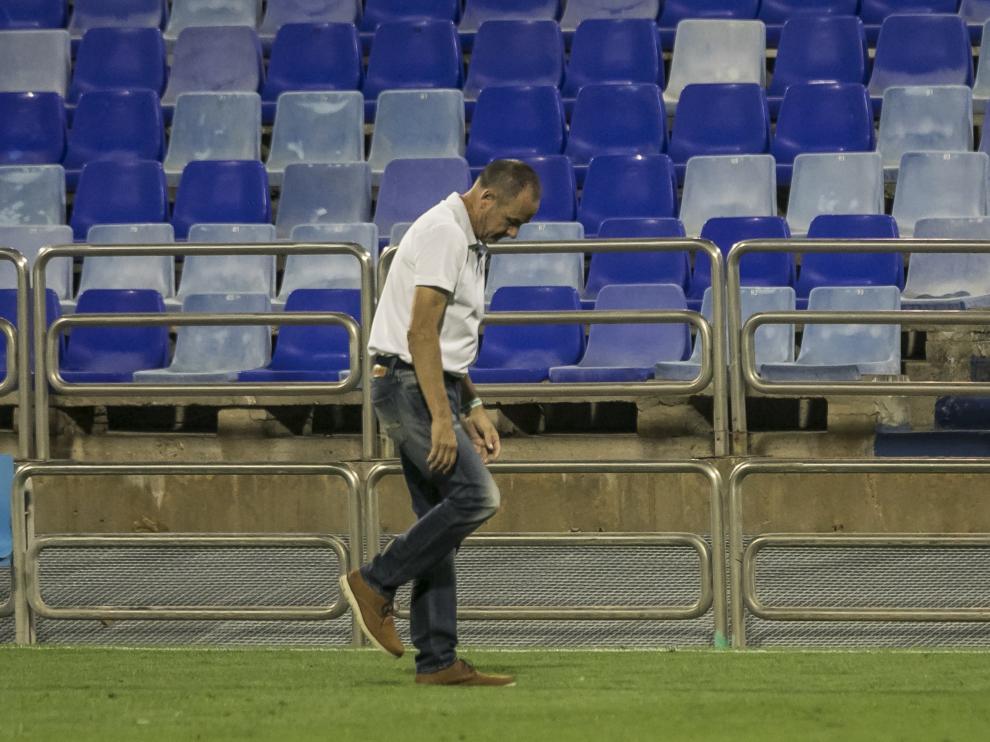 Víctor Fernández, tras la derrota del Real Zaragoza contra el Elche que dejaba al conjunto aragonés sin ascenso a Primera