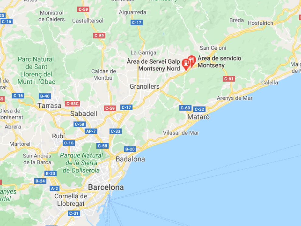 El suceso tuvo lugar en el área de servicio de Montseny Norte, en la AP-7.