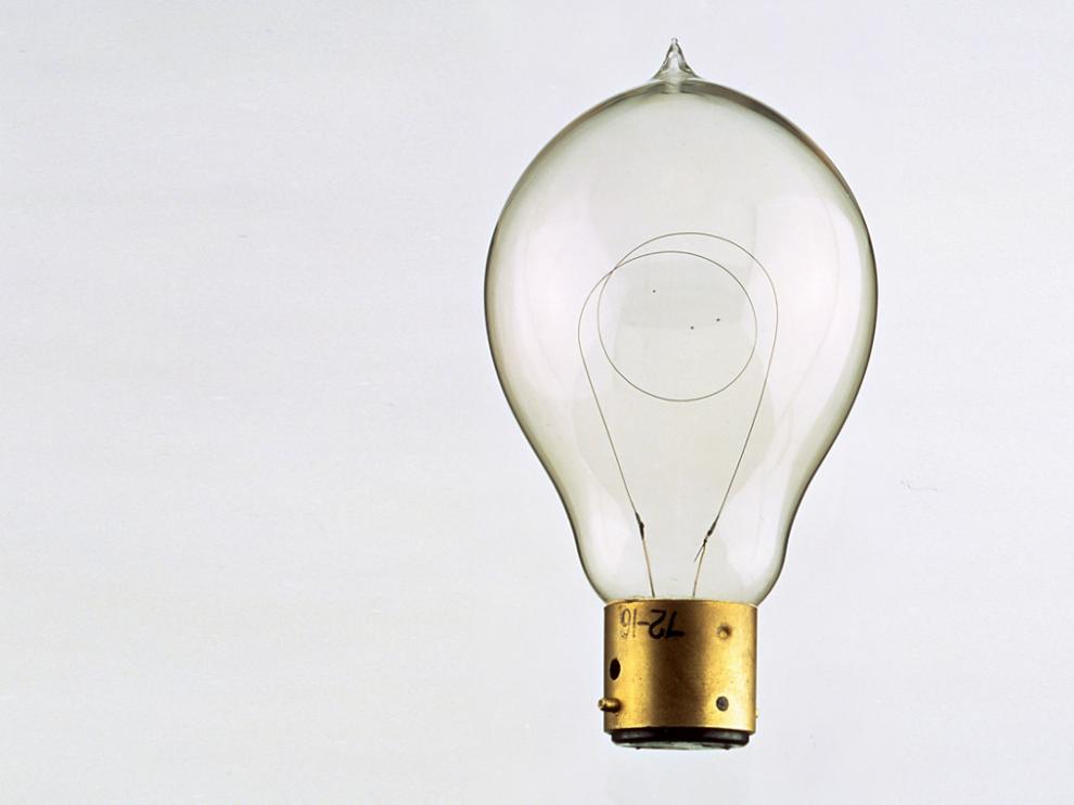 Bombilla incandescente con filamento de carbono, 1892