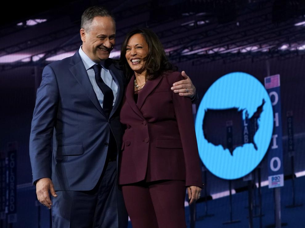 U.S. Senator Kamala Harris accepts the Democratic vice presidential nomination