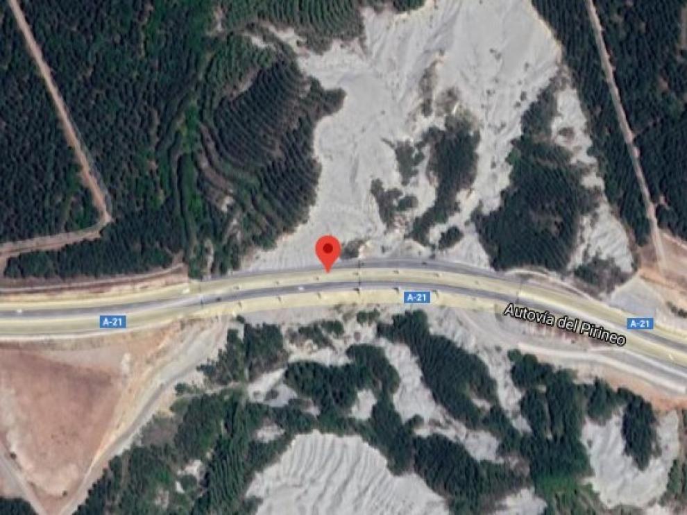 El accidente ha ocurrido en el km 86,200 de la A-21.