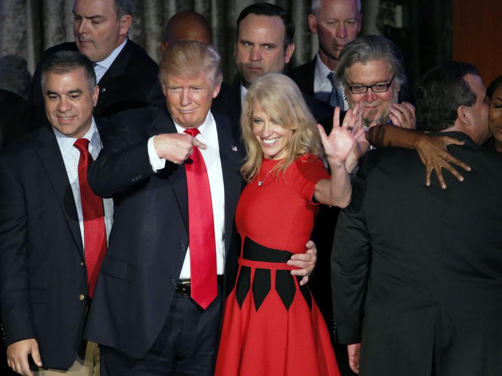 Trump junto a Kellyanne Conway en una imagen de archivo