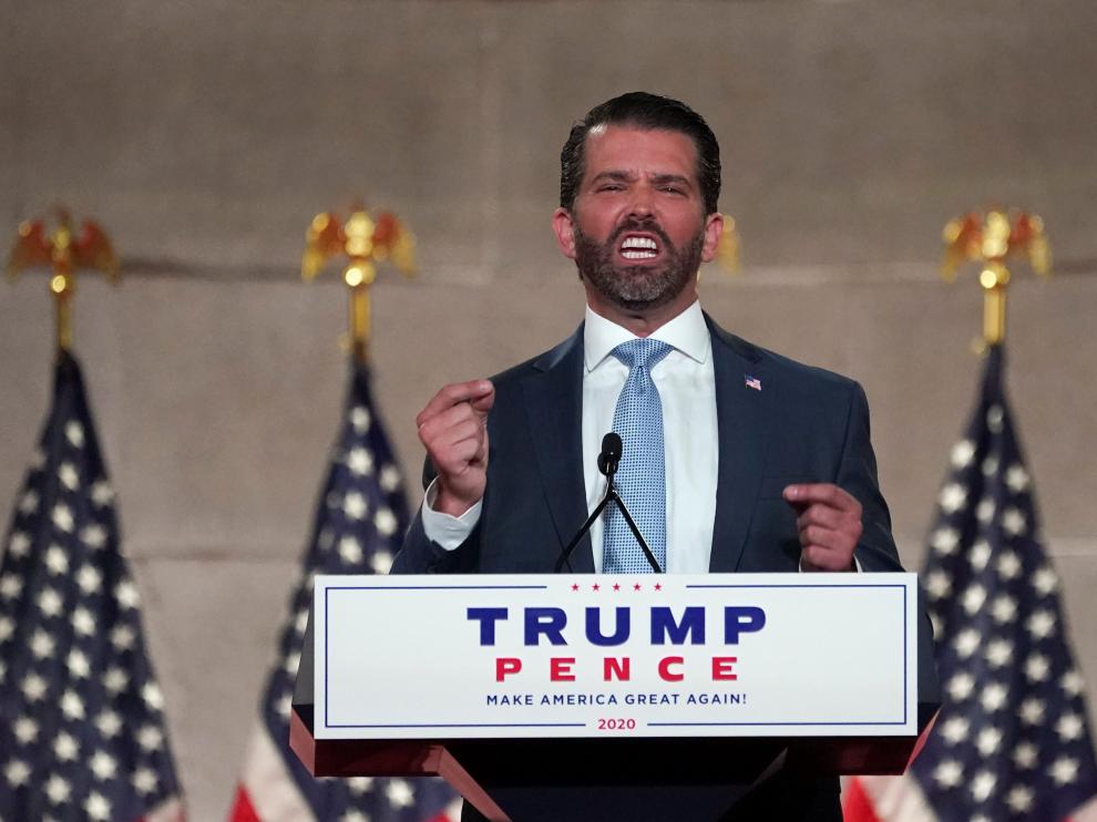 Donald Trump Jr. hizo un encendido alegato a favor de su padre
