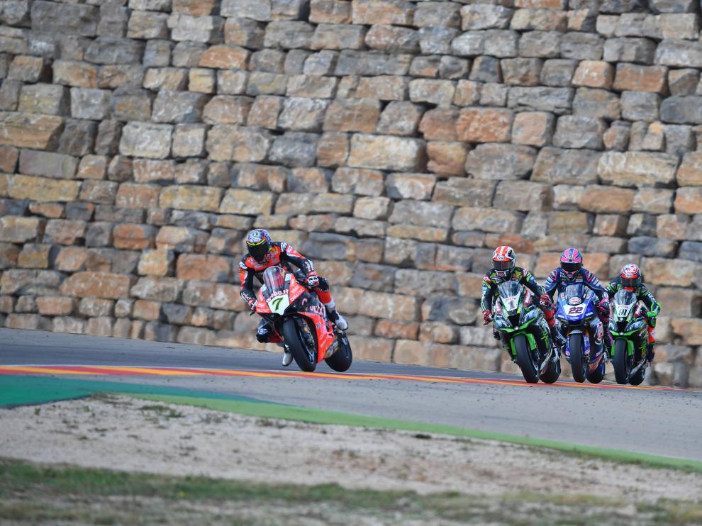 El año pasado, Álvaro Bautista se hizo con la victoria en las tres carreras del 'round' de Aragón.