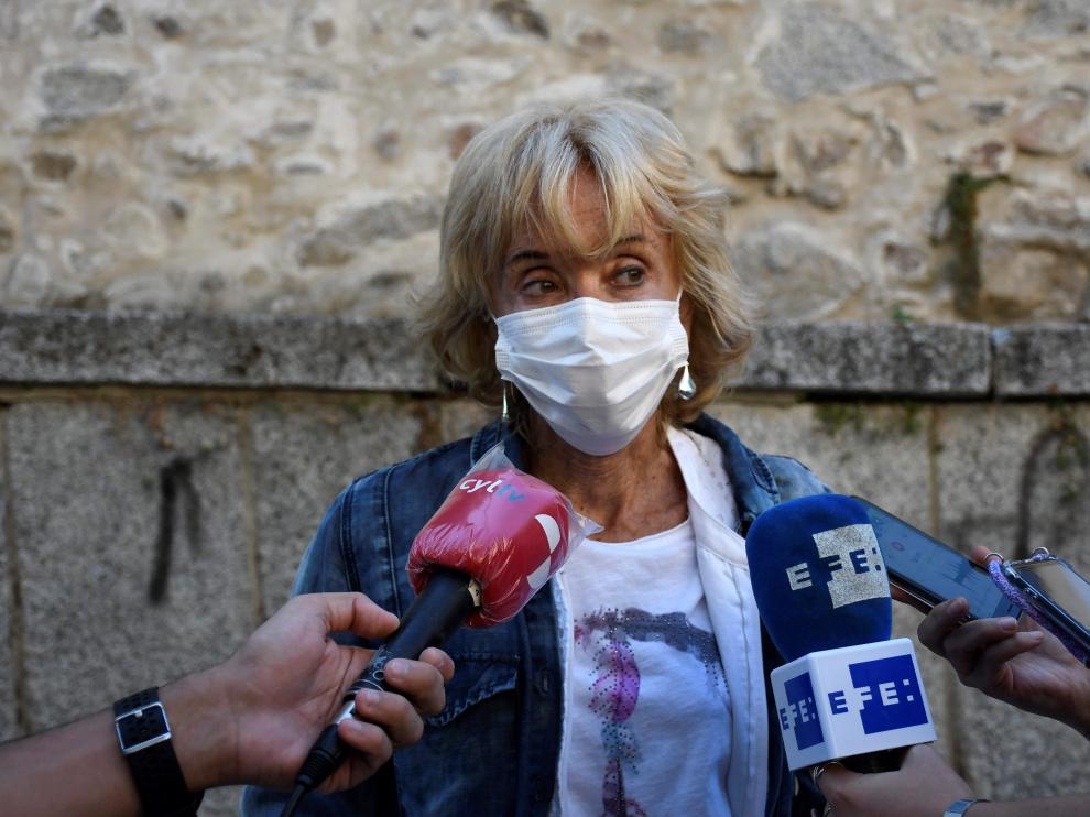 Teresa Fernández de la Vega el pasado 16 de agosto en La Granja (Segovia).