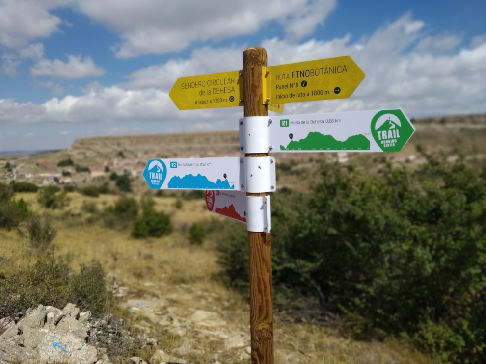 Señalización del circuito de Trail Running de Allepuz.