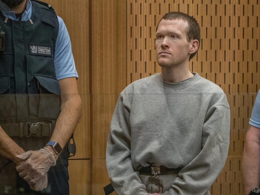 Brenton Tarrant, durante la lectura de la sentencia.