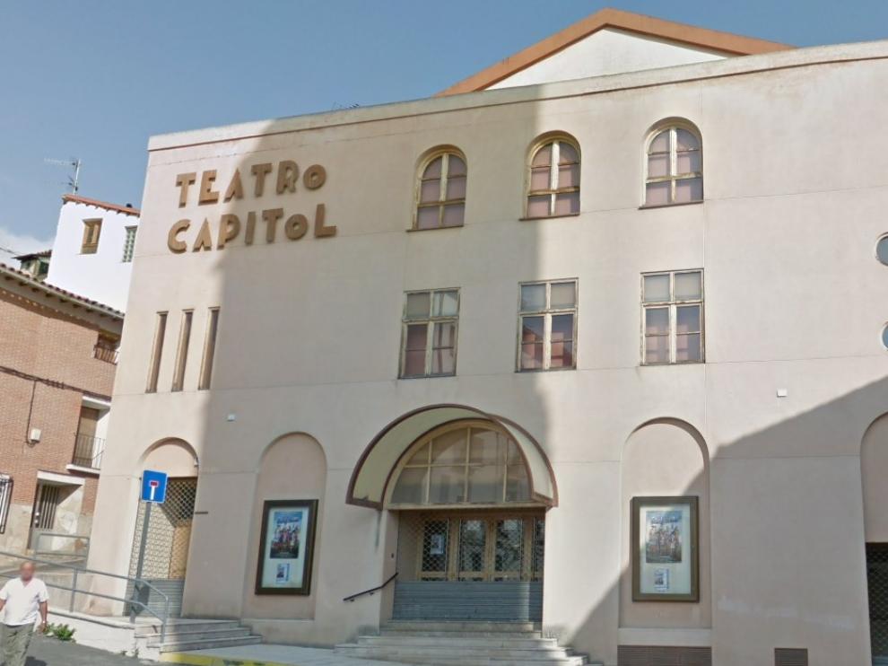 Fachada del Cine Capitol de Calatayud.