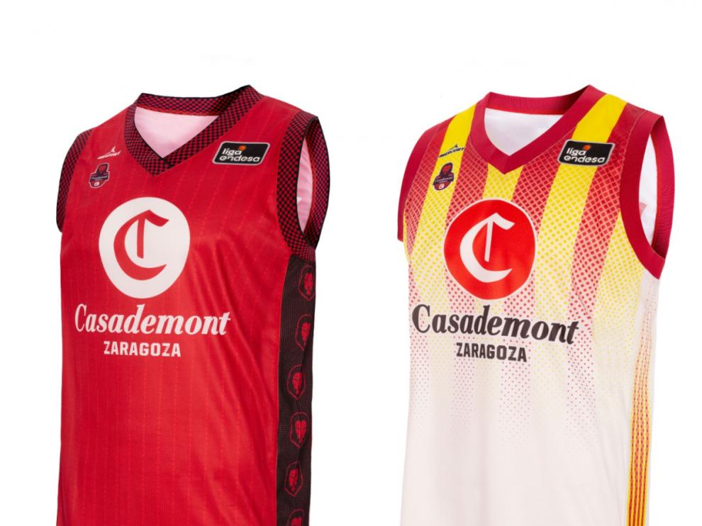 Primra y segunda camiseta del Casademont Zaragoza para el curso 2020-21.