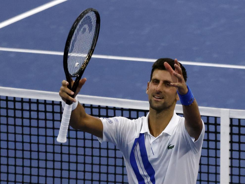 Djokovic, al final del partido en Nueva York.