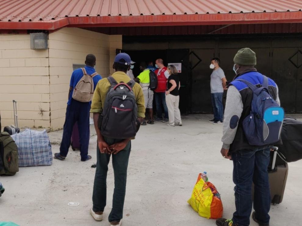 El albergue para temporeros sin techo de Fraga abrió a finales de junio.