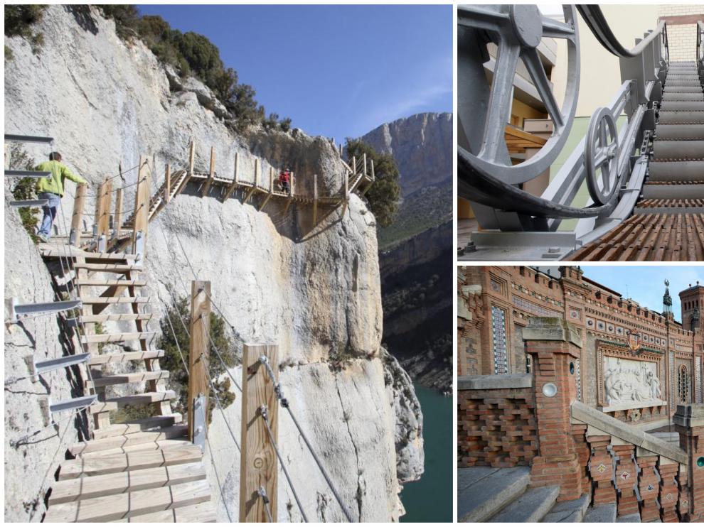 Algunas de las escaleras más singulares de Aragón.
