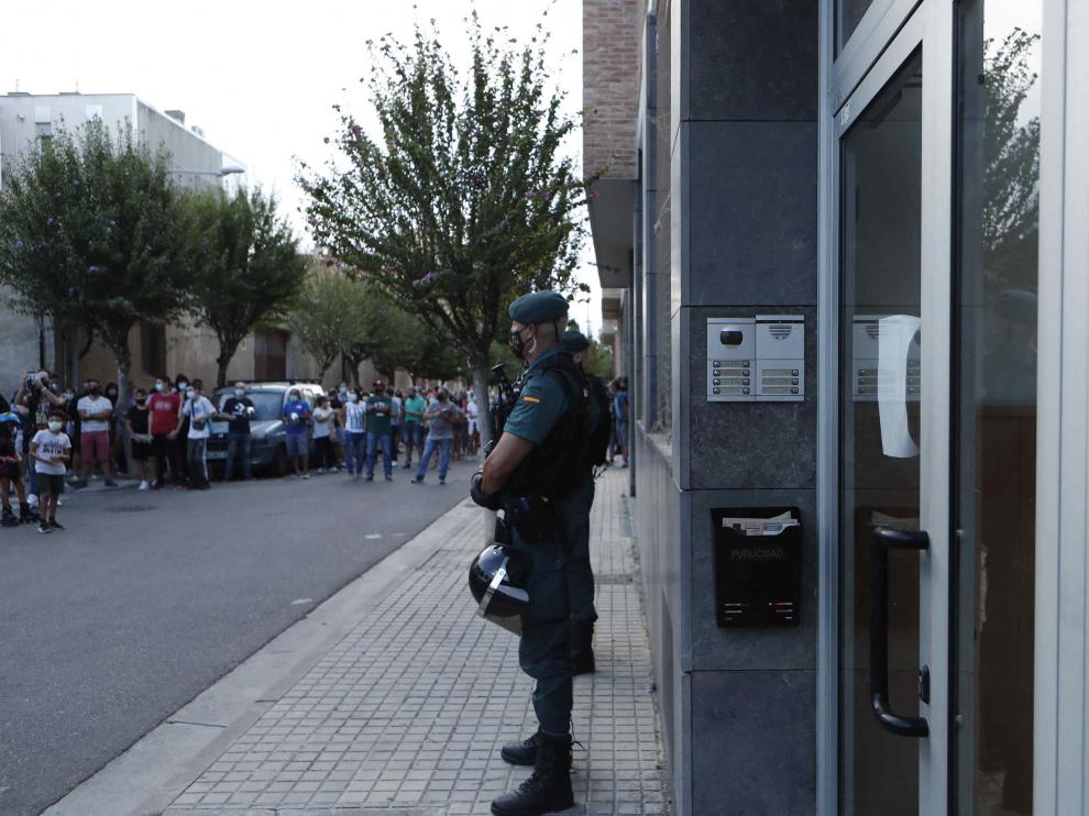 Manifestación contra la okupación de viviendas en Utebo